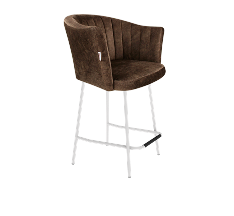 Полубарный стул SHT-ST42-1 / SHT-S29P-1 (кофейный трюфель/белый муар) в Магадане - изображение