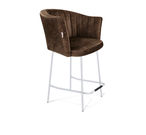Полубарный стул SHT-ST42-1 / SHT-S29P-1 (кофейный трюфель/хром лак) в Магадане - изображение