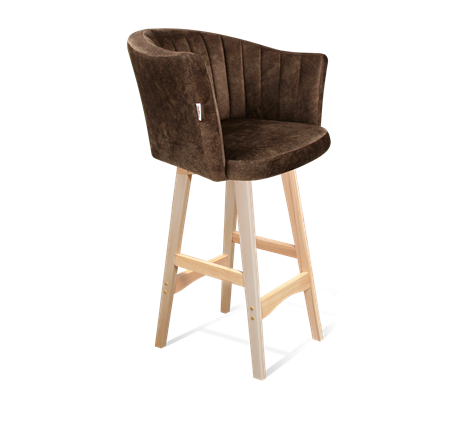 Полубарный стул SHT-ST42-1 / SHT-S65-1 (кофейный трюфель/прозрачный лак) в Магадане - изображение