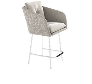 Полубарный стул SHT-ST43-2 / SHT-S29P-1 (морозное утро/белый муар) в Магадане