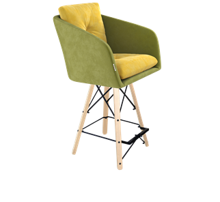 Полубарный стул SHT-ST43-2 / SHT-S80-1 (фисташковый десерт/прозрачный лак/черный) в Магадане