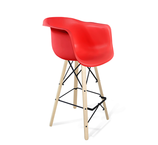 Барный стул SHT-ST31/S80 (красный/прозрачный лак/черный) в Магадане - предосмотр