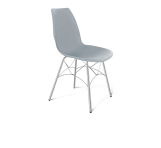 Обеденный стул SHT-ST29/S107 (серый ral 7040/хром лак) в Магадане