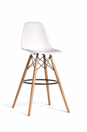 Барный стул DSL 110 Wood bar (белый) в Магадане - изображение