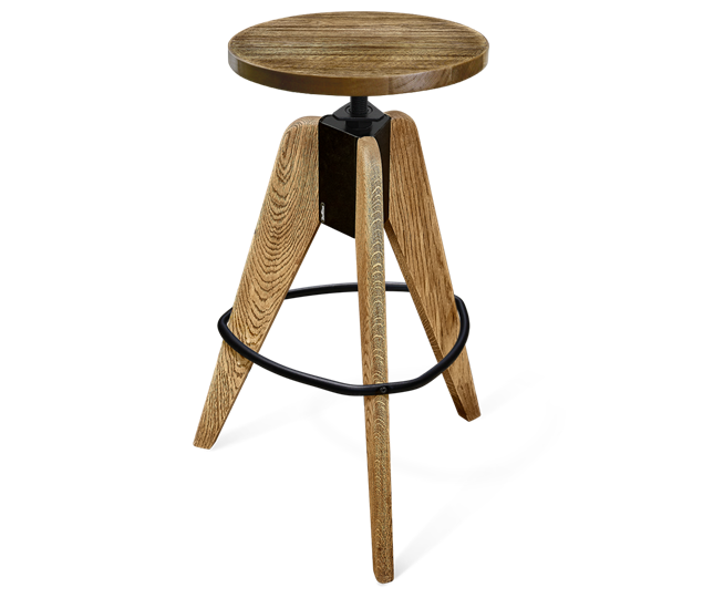 Барный стул SHT-ST29-C12/S92 (ежевичное вино/брашированный коричневый/черный муар) в Магадане - изображение 5