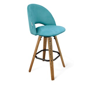 Барный стул SHT-ST29/S93 (голубой pan 278/брашированный коричневый/черный муар) в Магадане - предосмотр 14