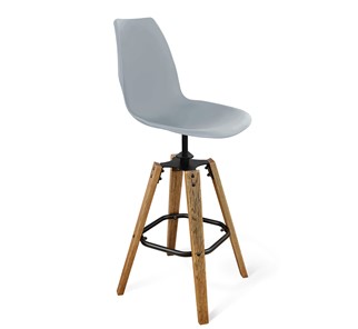 Барный стул SHT-ST29/S93 (голубой pan 278/брашированный коричневый/черный муар) в Магадане - предосмотр 10