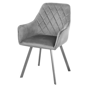 Кухонный мягкий стул-кресло Мадрид СРП-056 бриллиант Дрим серый в Магадане - предосмотр