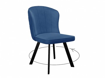 Кухонный стул 219 поворотный, микровелюр B8 blue, ножки черные в Магадане