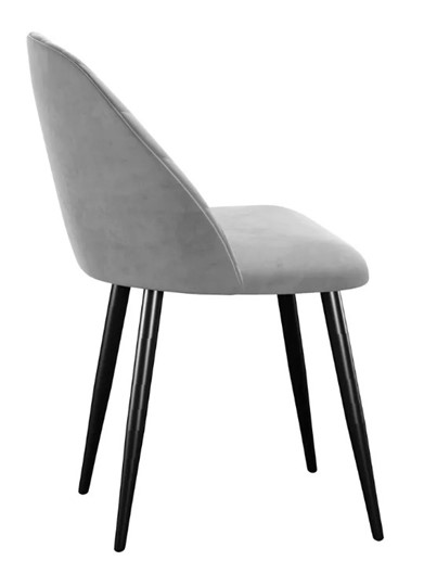 Кухонный стул 302, микровелюр B22 grey, ножки черные в Магадане - изображение 2