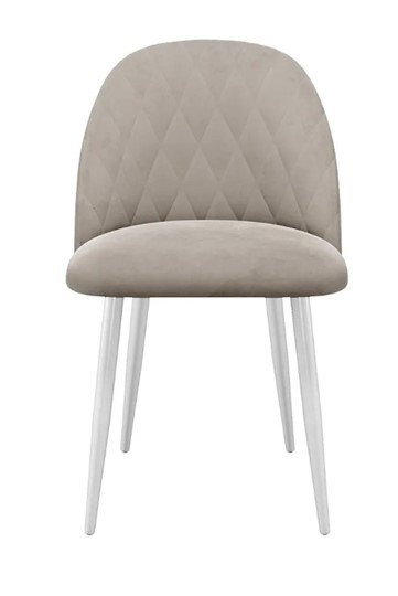 Кухонный стул 302, микровелюр B3 beige, ножки белые в Магадане - изображение 1