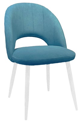 Обеденный стул 217 V16 голубой/белый в Магадане - изображение