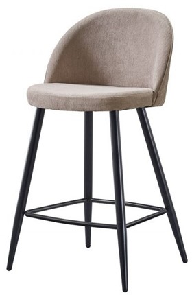 Полубарный стул  373B-2 dark beige/black в Магадане - изображение