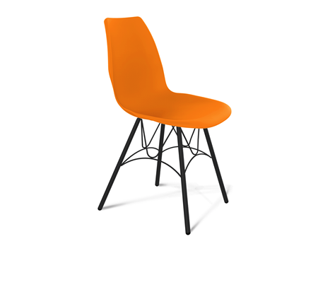 Кухонный стул SHT-ST29/S100 (оранжевый ral2003/черный муар) в Магадане - изображение