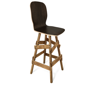 Барный стул SHT-ST15-1/S81 (венге/брашированный коричневый) в Магадане