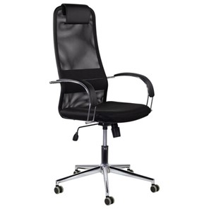 Кресло Brabix Premium Pilot EX-610 CH (хром, ткань-сетка, черное) 532417 в Магадане