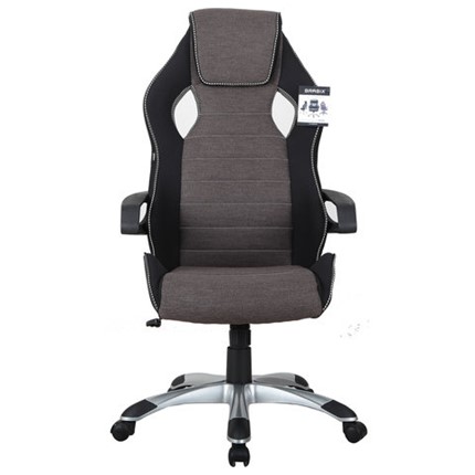 Компьютерное кресло Brabix Techno GM-002 (ткань, черное/серое, вставки белые) в Магадане - изображение