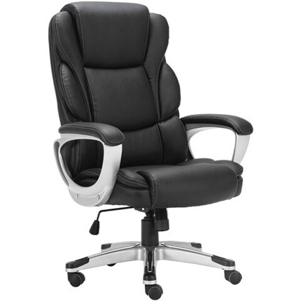 Кресло компьютерное Brabix Premium Rest EX-555 (пружинный блок, экокожа, черное) 531938 в Магадане - изображение