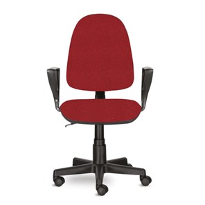 Компьютерное кресло Brabix Prestige Ergo MG-311 (регулируемая эргономичная спинка, ткань, красное) 532424 в Магадане - предосмотр