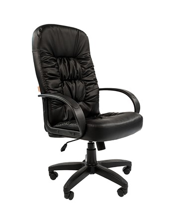 Офисное кресло CHAIRMAN 416, экокожа, цвет черный в Магадане - изображение