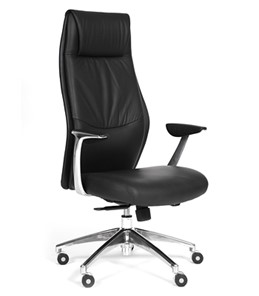 Офисное кресло CHAIRMAN Vista Экокожа премиум черная в Магадане - предосмотр