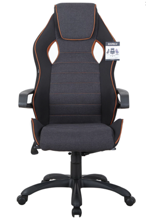 Кресло офисное Brabix Techno Pro GM-003 (ткань, черное/серое, вставки оранжевые) в Магадане - изображение
