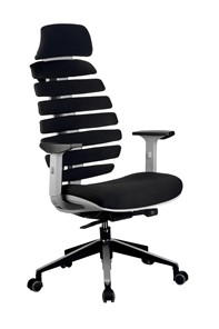 Офисное кресло Riva Chair SHARK (Черный/серый) в Магадане