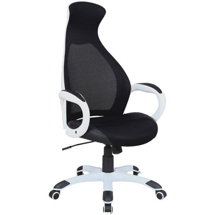 Офисное кресло Brabix Premium Genesis EX-517 (пластик белый, ткань/экокожа/сетка черная) 531573 в Магадане - изображение