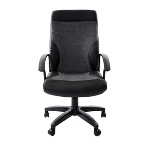 Офисное кресло Brabix Trust EX-535 (экокожа черная, ткань серая) в Магадане - предосмотр