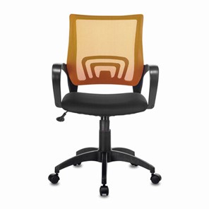 Компьютерное кресло Brabix Fly MG-396 (с подлокотниками, сетка, оранжевое/черное) 532084 в Магадане