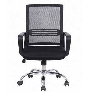 Кресло компьютерное Brabix Daily MG-317 (с подлокотниками, хром, черное) 531833 в Магадане