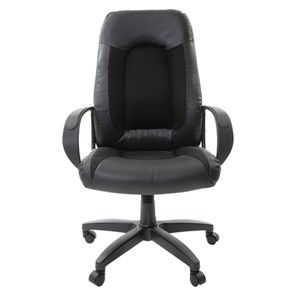 Кресло компьютерное Brabix Strike EX-525 (экокожа черная, ткань черная, TW) в Магадане