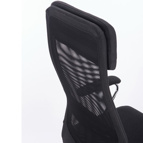 Офисное кресло Brabix Flight EX-540 (хром, ткань, сетка, черное) 531847 в Магадане - изображение 7
