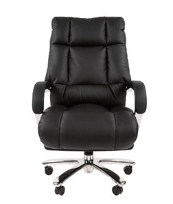 Кресло компьютерное CHAIRMAN 405 черное нат.кожа/экокожа в Магадане - предосмотр 1