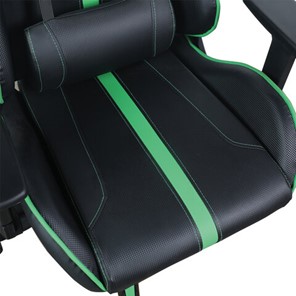 Кресло Brabix GT Carbon GM-120 (две подушки, экокожа, черное/зеленое) в Магадане - предосмотр 7