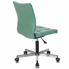 Кресло офисное Brabix Stream MG-314 (без подлокотников, пятилучие серебристое, экокожа, серо-голубое) в Магадане - предосмотр 2