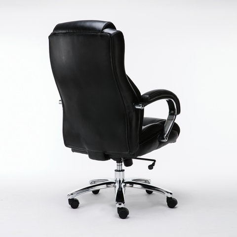 Кресло компьютерное Brabix Premium Status HD-003 (рециклированная кожа, хром, черное) в Магадане - изображение 2