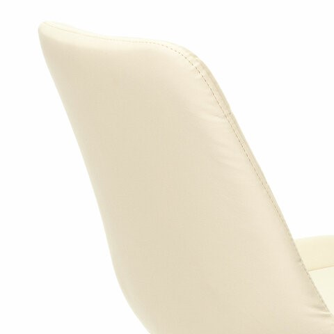 Кресло офисное Brabix Deco MG-316 (без подлокотников, пятилучие серебристое, экокожа, слоновая кость) 532081 в Магадане - изображение 6