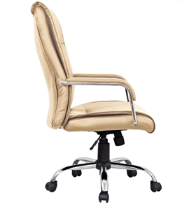 Офисное кресло Brabix Space EX-508 (экокожа, хром, бежевое) в Магадане - предосмотр 1