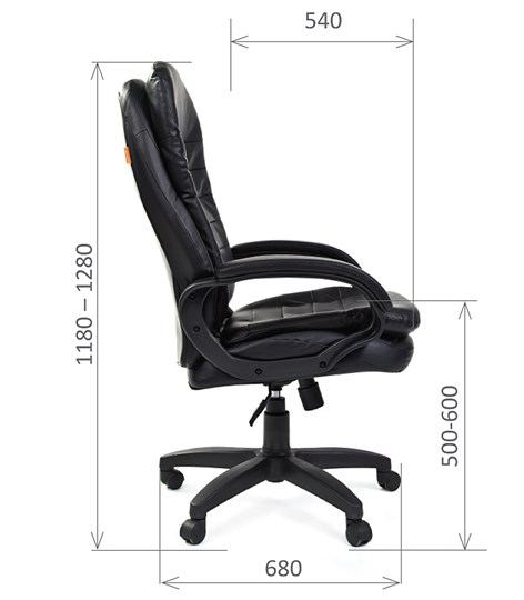 Кресло CHAIRMAN 795 LT, экокожа, цвет черный в Магадане - изображение 2
