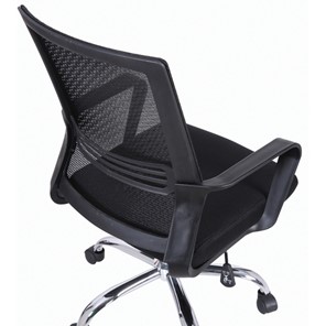 Кресло компьютерное Brabix Daily MG-317 (с подлокотниками, хром, черное) 531833 в Магадане - предосмотр 8