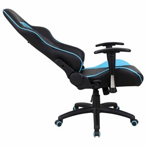 Кресло компьютерное Brabix GT Master GM-110 (две подушки, экокожа, черное/голубое) 531928 в Магадане - предосмотр 4