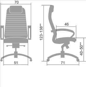 Офисное кресло Samurai KL-1.041 темно-бордовый в Магадане - предосмотр 1