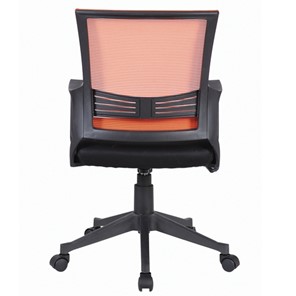 Кресло компьютерное Brabix Balance MG-320 (с подлокотниками, комбинированное черное/оранжевое) в Магадане - предосмотр 2
