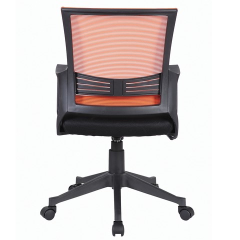Кресло компьютерное Brabix Balance MG-320 (с подлокотниками, комбинированное черное/оранжевое) в Магадане - изображение 2
