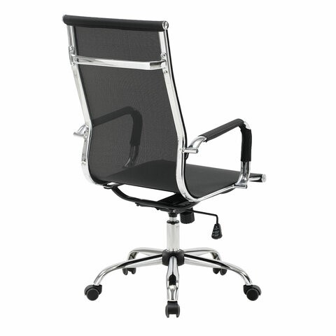 Кресло компьютерное Brabix Line EX-530 (хром, сетка, черное) 531846 в Магадане - изображение 2