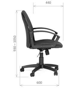 Компьютерное кресло CHAIRMAN 681 Ткань C-3 черное в Магадане - предосмотр 2