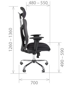 Офисное кресло CHAIRMAN 769, ткань TW 12, цвет черный в Магадане - предосмотр 2