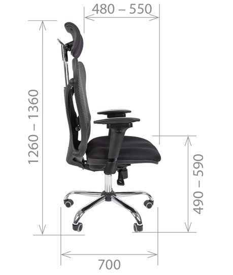 Офисное кресло CHAIRMAN 769, ткань TW 12, цвет черный в Магадане - изображение 2