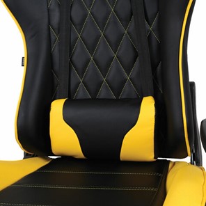 Кресло компьютерное Brabix GT Master GM-110 (две подушки, экокожа, черное/желтое) в Магадане - предосмотр 7